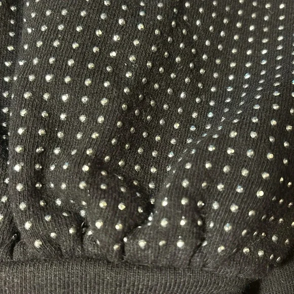 INC Womens Embellished-Sleeve Black Sweatshirt - Picture 5 of 12